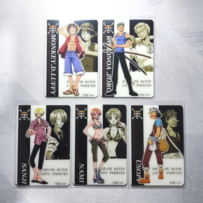 CARD BANDAI SET ONE PIECE  PLASTIC  DASS FROM TV ANIMATION ORI