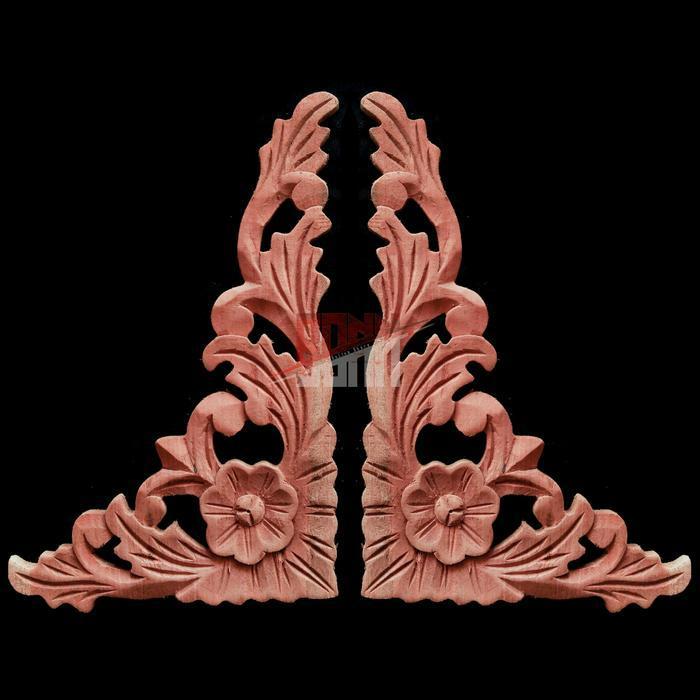 Ornamen Ukir Tempel kayu model sudut /ornamen ukir tempel kayu mahoni