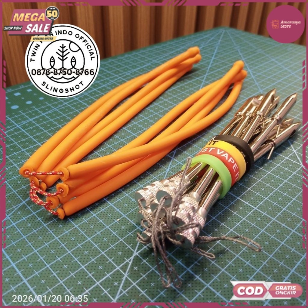 (RO) Karet Ketapel Siap Pakai 3060 Orange Premium Tebal Kuat TERMURAH TERLARIS TERBARU 2026 COD