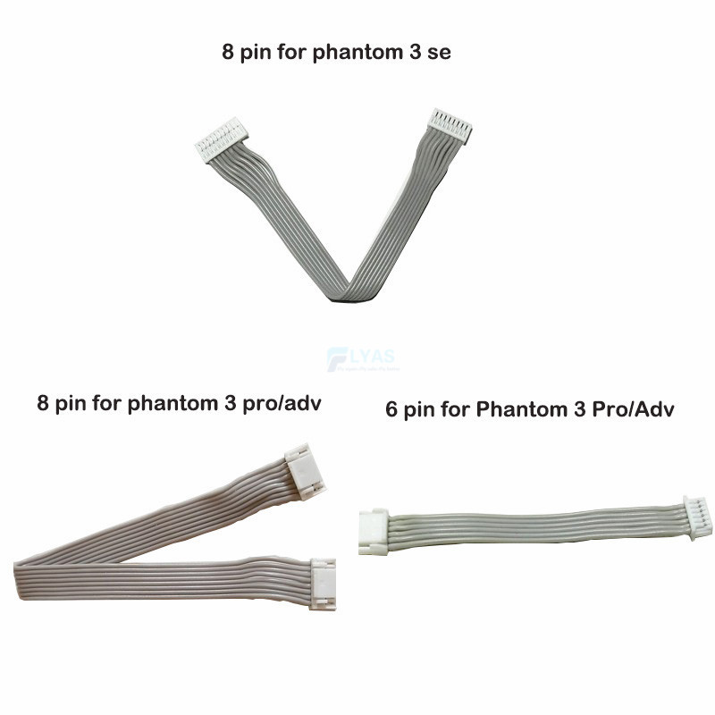6 pin/8 pin Gimbal Camera/Wifi Drone Connector Cable for DJI Phantom 3 Pro/ADV/SE/Sta