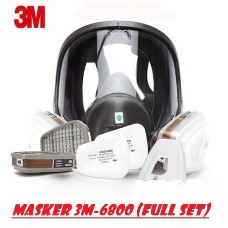 3M Masker Reusable full Face Mask Respirator 6800