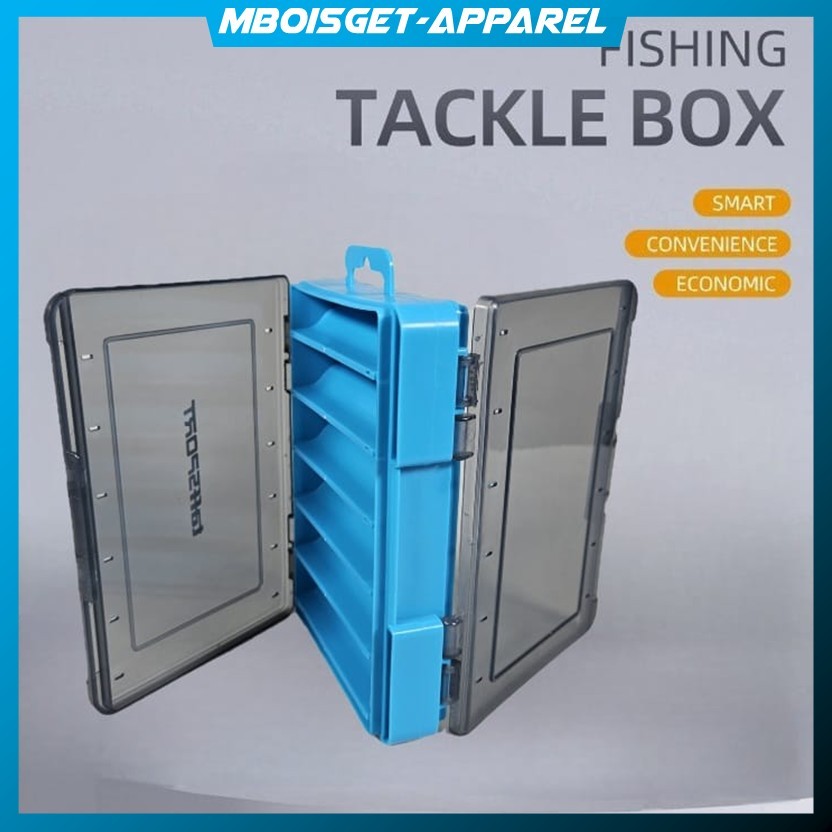MBOISGET - YIRUMEI Kotak Perkakas Kail Pancing Tackle Box Double Side 12 Grid - YR-12 - Blue DUA SIS