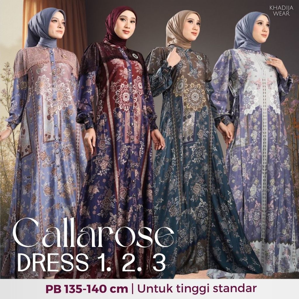 [DRESS] CALLAROSE DRESS STYLE 1 2 3 NADHEERA LUXURY RAYON PREMIUM TERBARU CALAROS CALLAROS CALLA ROS