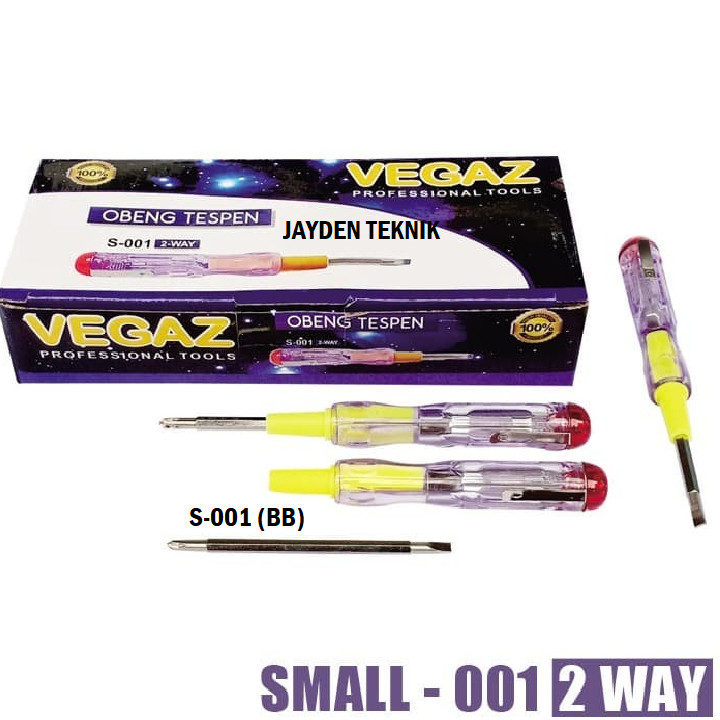 vegaz tespen kecil bolak balik obeng tespen murah obeng tespen mini