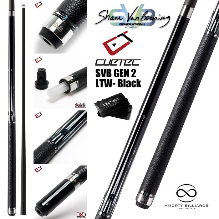 Cuetec SVB Cue Gen 2 Series / Stik Play - Black, 12.5mm