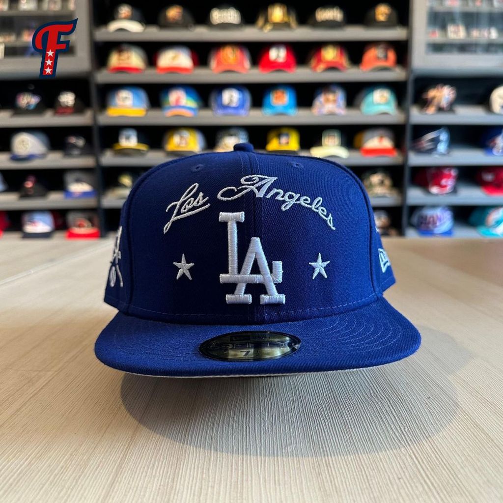 Topi New Era LA Dodgers Logo 59FIFTY Blue Hat Original