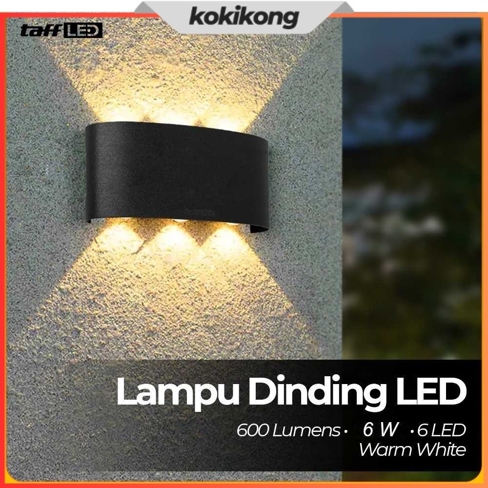 TAFFLED Lampu Dinding LED Indoor Plastic Body 6 LED Warm White 6W - 6T