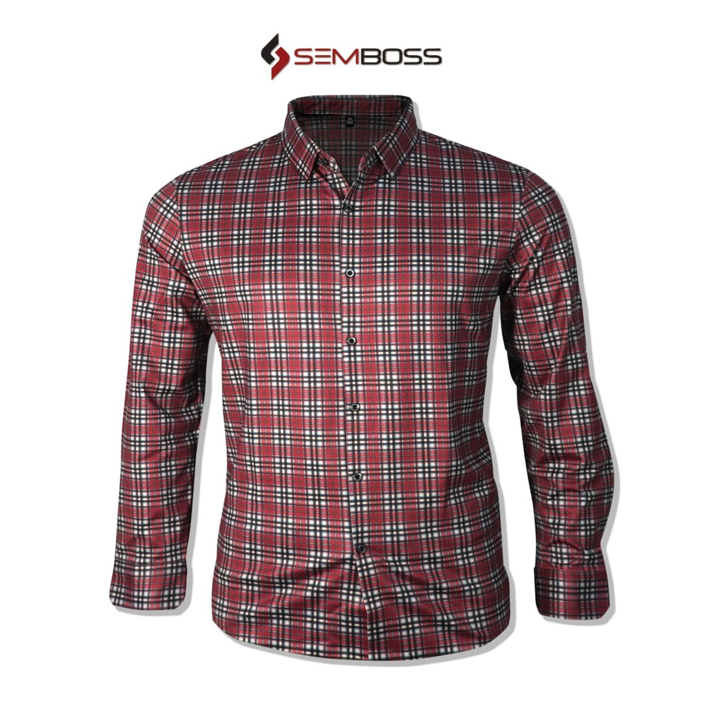 SEMBOSS Premium Kaos Kerah Lengan Panjang Katun Stitchless BOV-8622