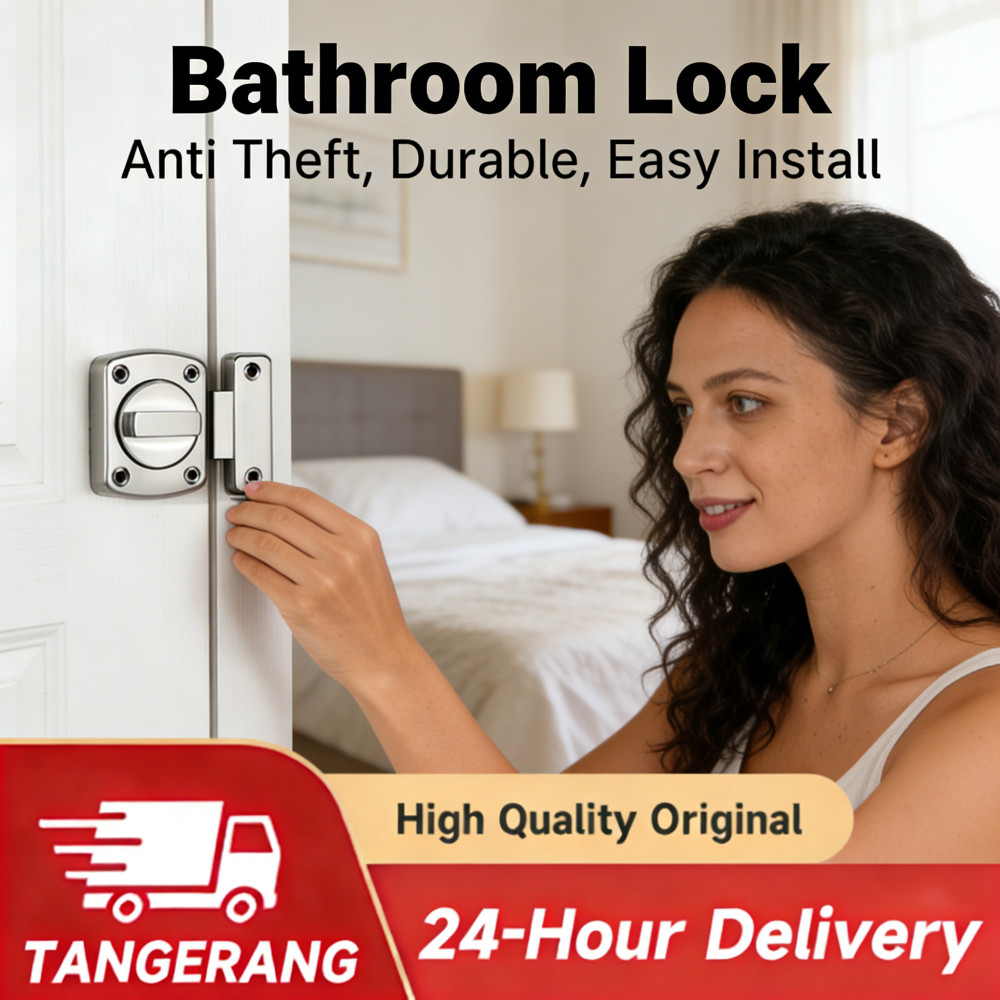 Rumah Pintu Grendel Bolt Slot Metal Kunci Maling Anti Tidur