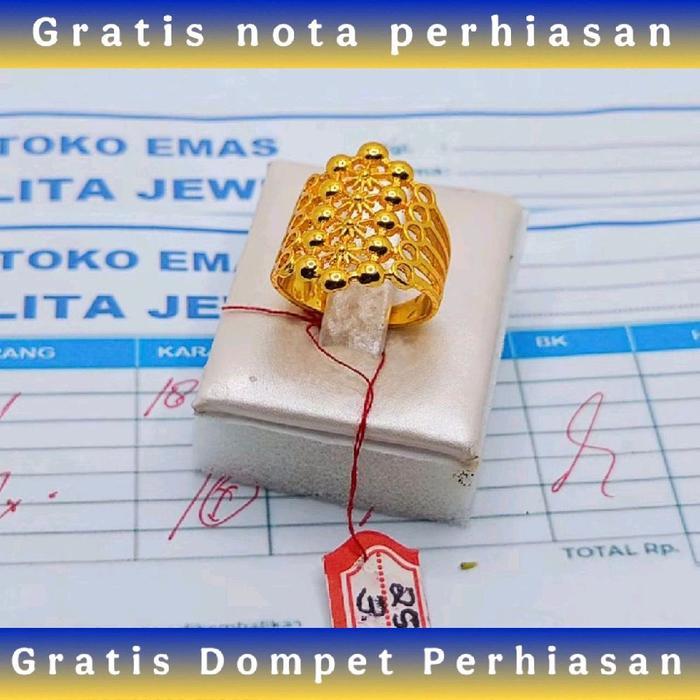 Cincin Emas Muda Asli Berat 2gram Kadar 875 Ada Surat