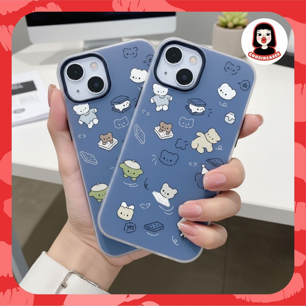 Bear Pattern Jelly Case Printing Oppo reno 11f 13f 14f 4f 6 7 4g (2)