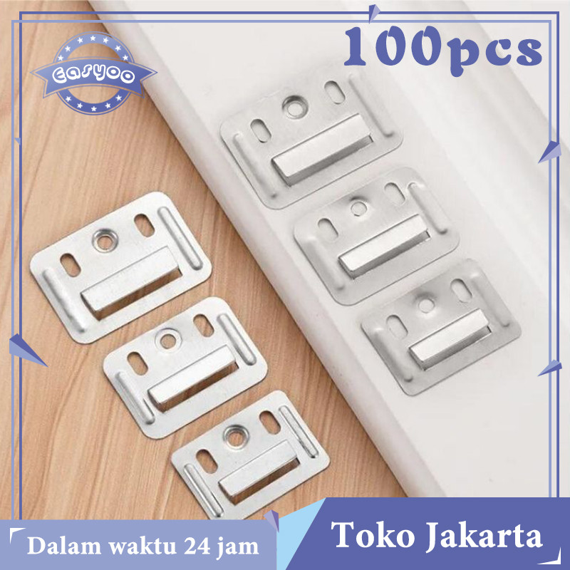 Klip Wallpanel WPC 100 Pcs Clip WPC Wall Panel Klip Penjepit Besi Walboard Klip Stainless Pemasangan