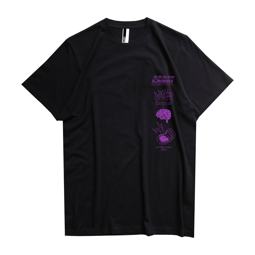 READY STOCK - CROOZ DIGITAL HEAT TSHIRT BLACK Original Kaos