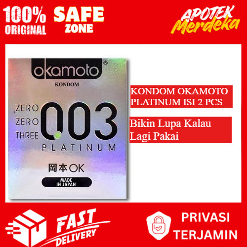 Kondom Okamoto Platinum - 2 Pcs - Kondom Tipis Terbaik Original
