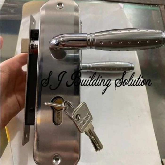ARMENIE KUNCI PINTU SEDANG SET STAINLESS STEEL /HANDLE MINIMALIS KAMAR - -, -