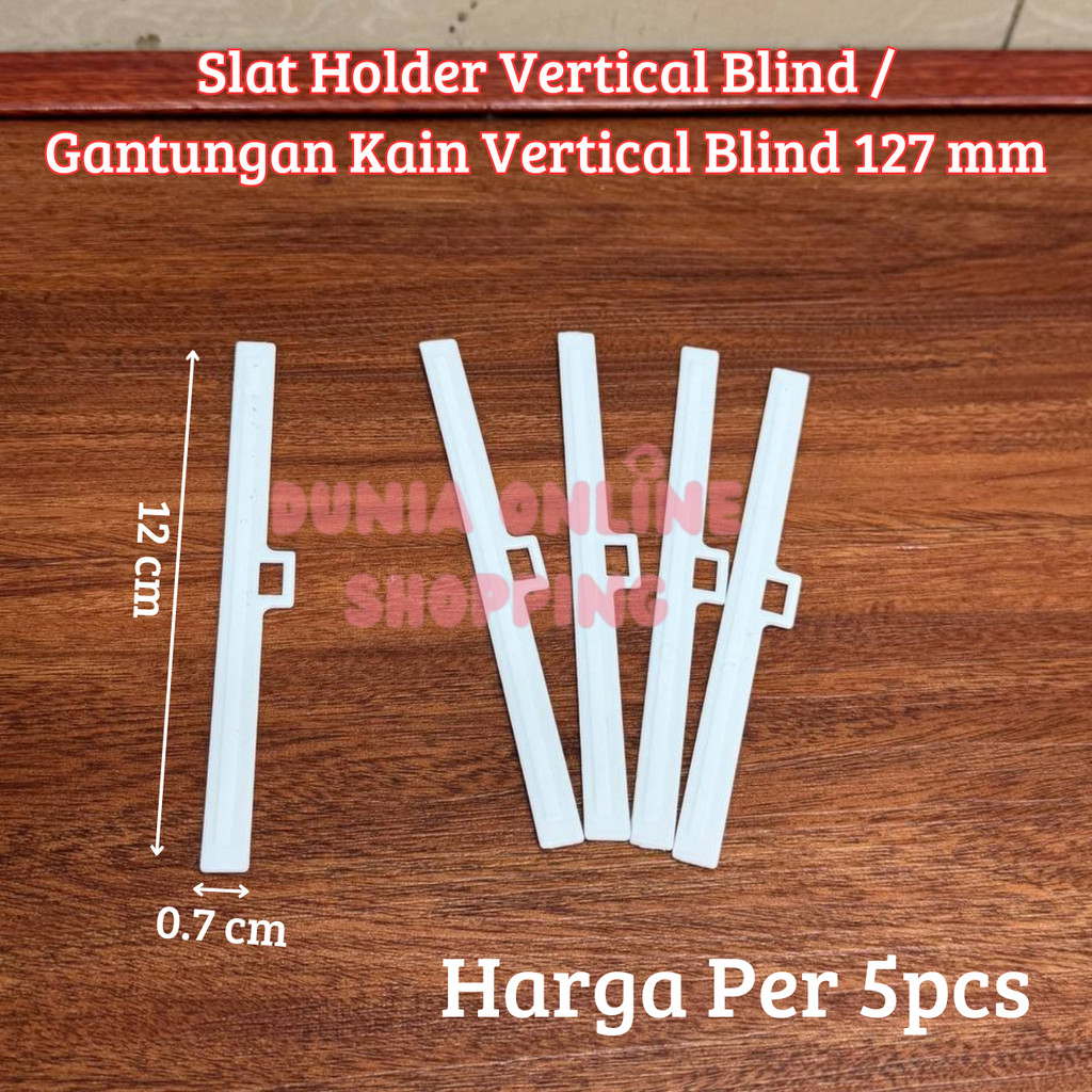 (5pcs ) Slat Holder Vertical Blind / Gantungan Kain Vertical Blind 127 mm