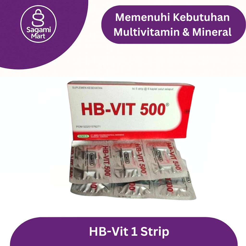 HB-Vit 500 Suplemen Vitamin B Kompleks 1 Strip – Membantu Menjaga Kadar Hb – HB Vit 500