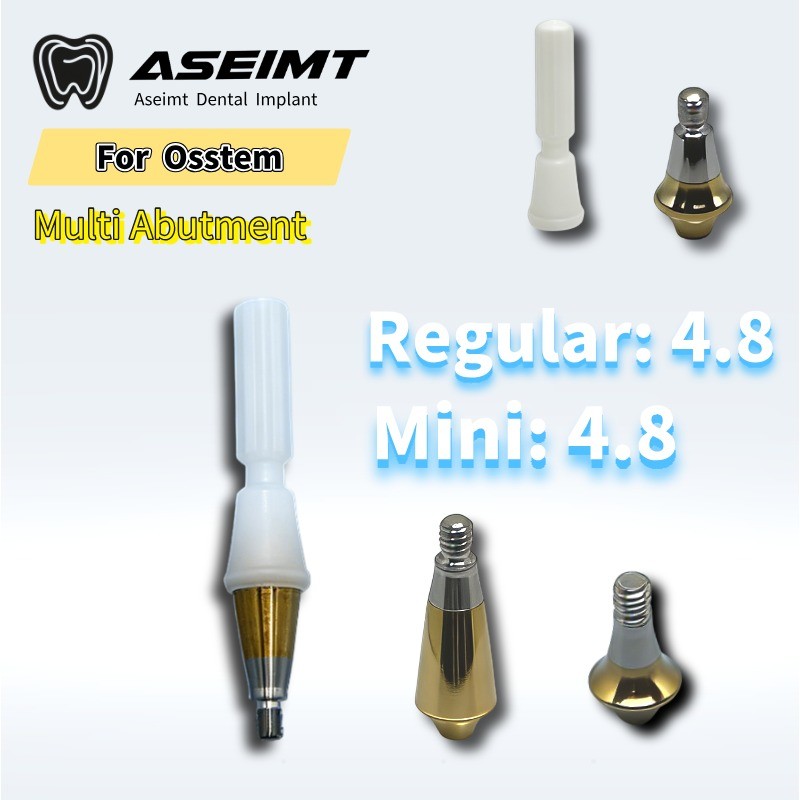 Abutment Lurus Multi Unit Osstem untuk Gigi, OEM/ODM, Restorasi Implan Gigi dengan Pengikat Sekrup, 