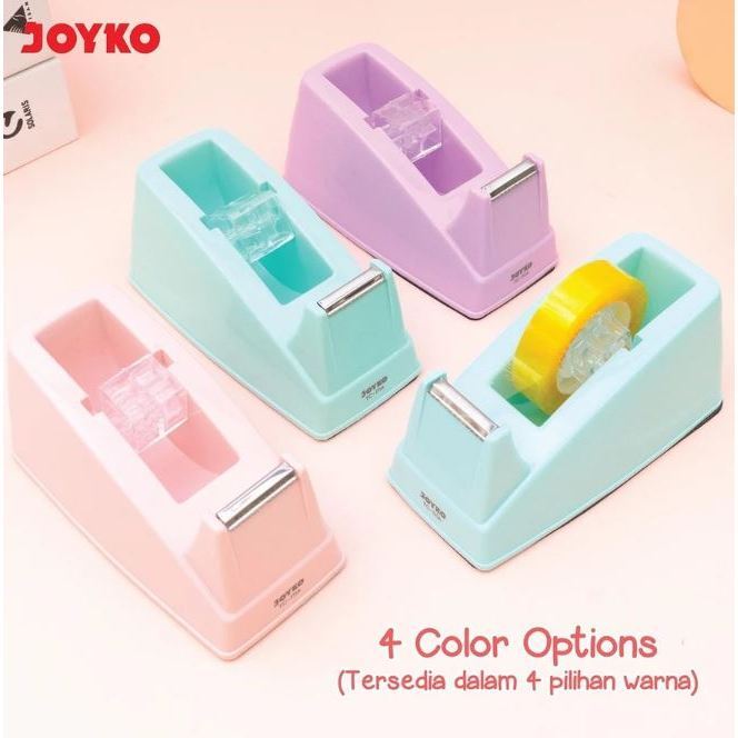 Tape Cutter Joyko Pastel TC-111A Tempat Isolasi kecil Rumah Isolasi Tape Dispenser lucu warna warni