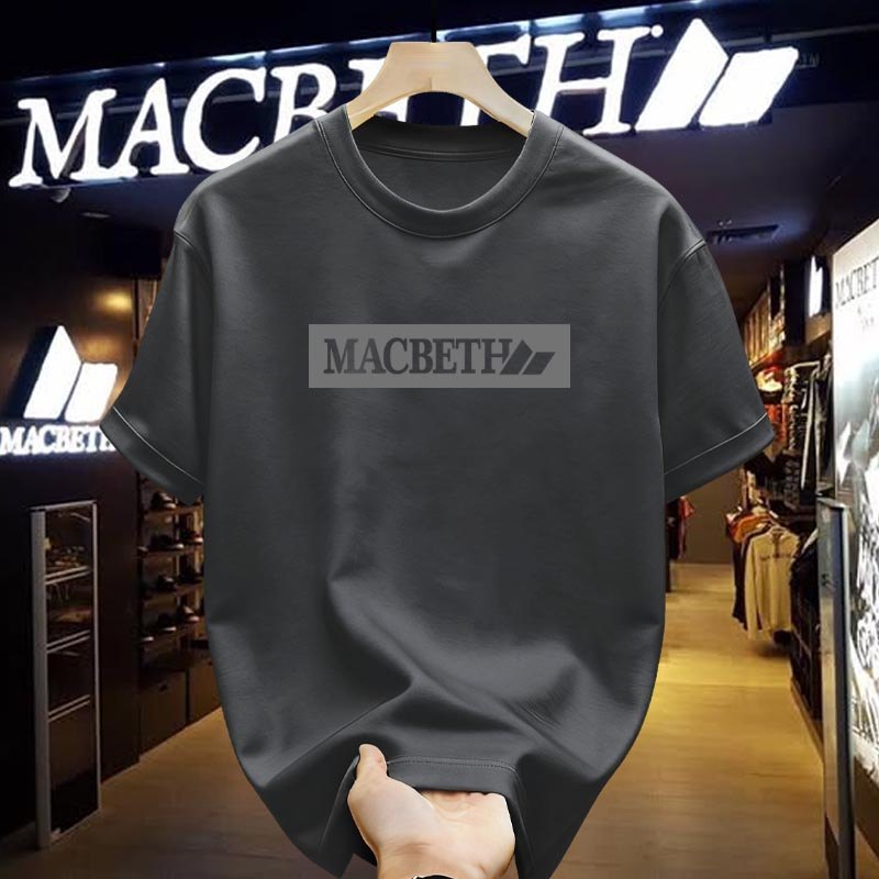 Kaos Pria Brand Macbeth Original 100% Model Street Casual Trend Fashion Nyaman Lengan Pendek T-shirt