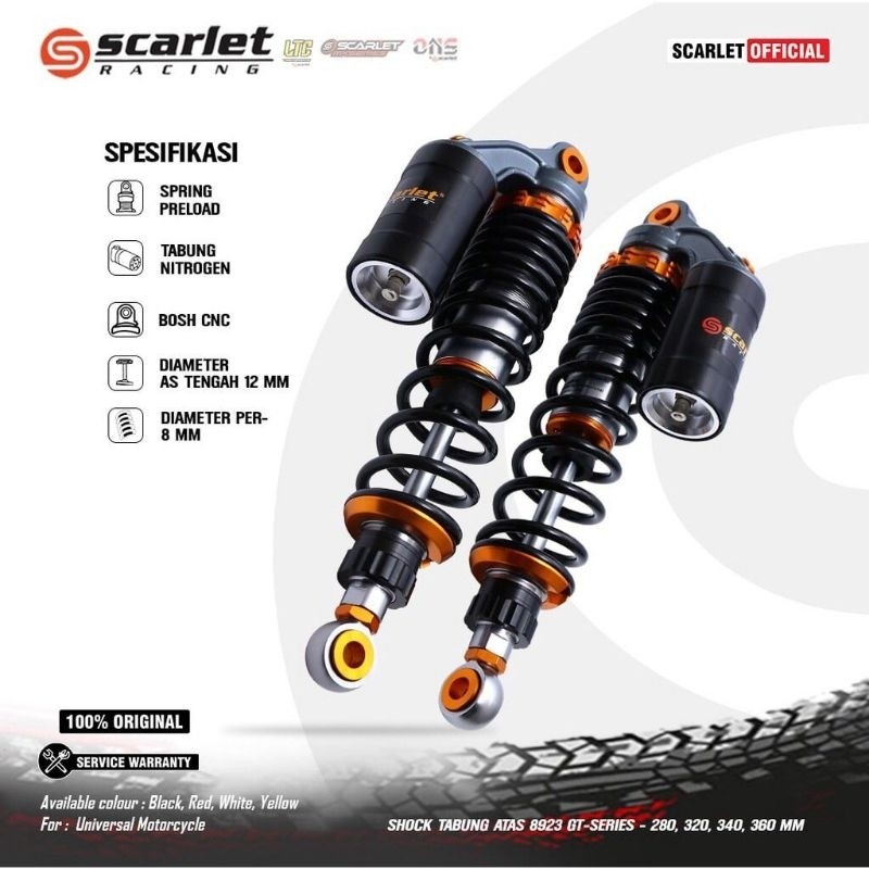 promo spesial gebyar promo discon Shockbreaker Tabung Atas Scarlet Original 280mm 320mm 340mm Shock 