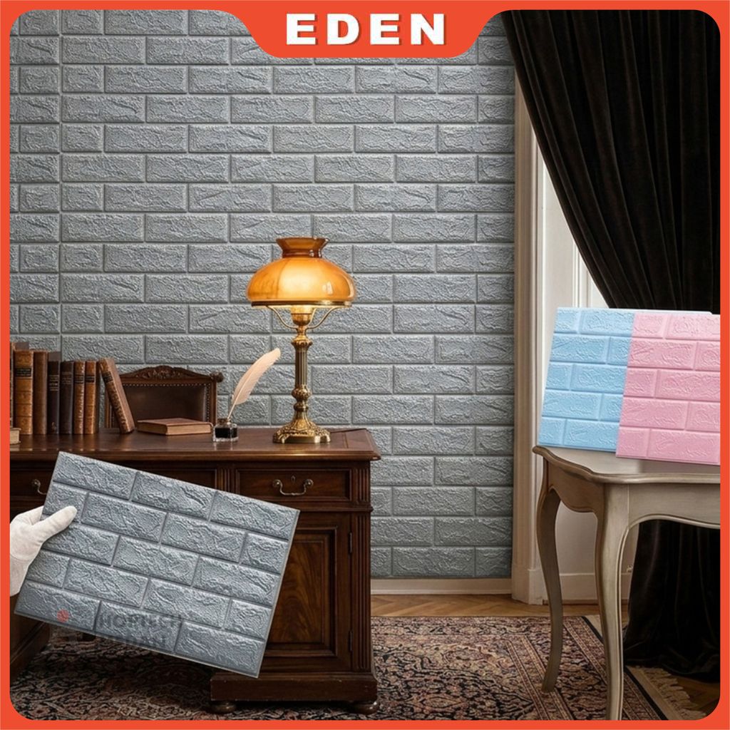 Eden - Wallpaper Dinding Bata 35×38cm 3D Wall Sticker Foam Anti Air Termurah