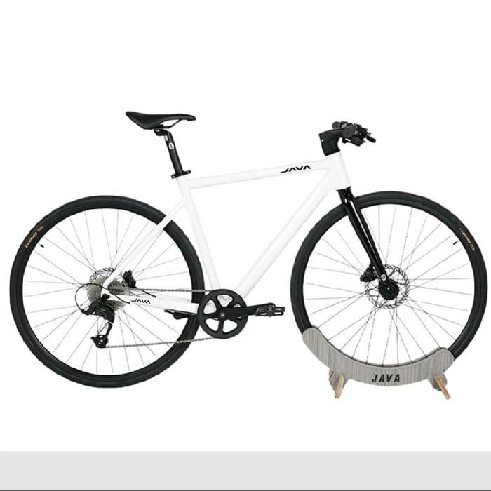Sepeda JAVA 700C Hybrid Wahoo City 9 Speed - Urban Bike White - S (49)