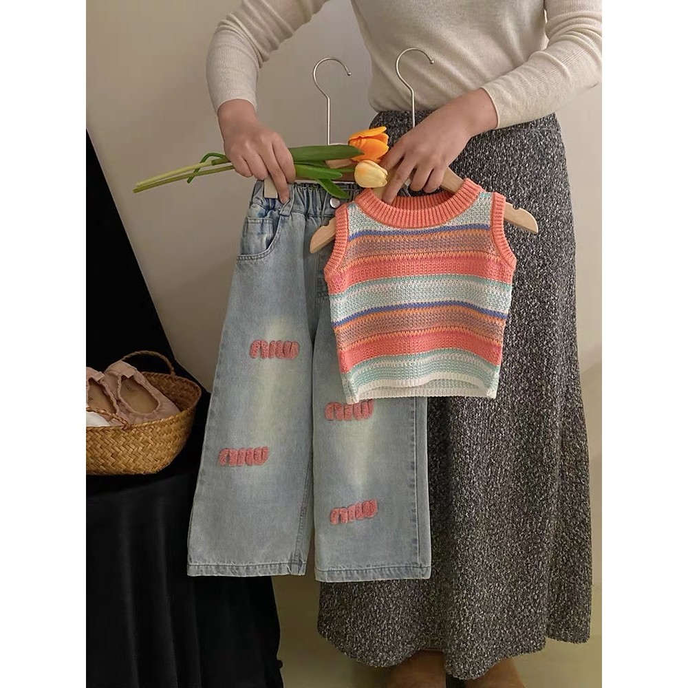 Buku harian pakaian bayi yang lucu COD  Set Rompi Gaya Korea Anak Perempuan COD: Rompi Tanpa Lengan 