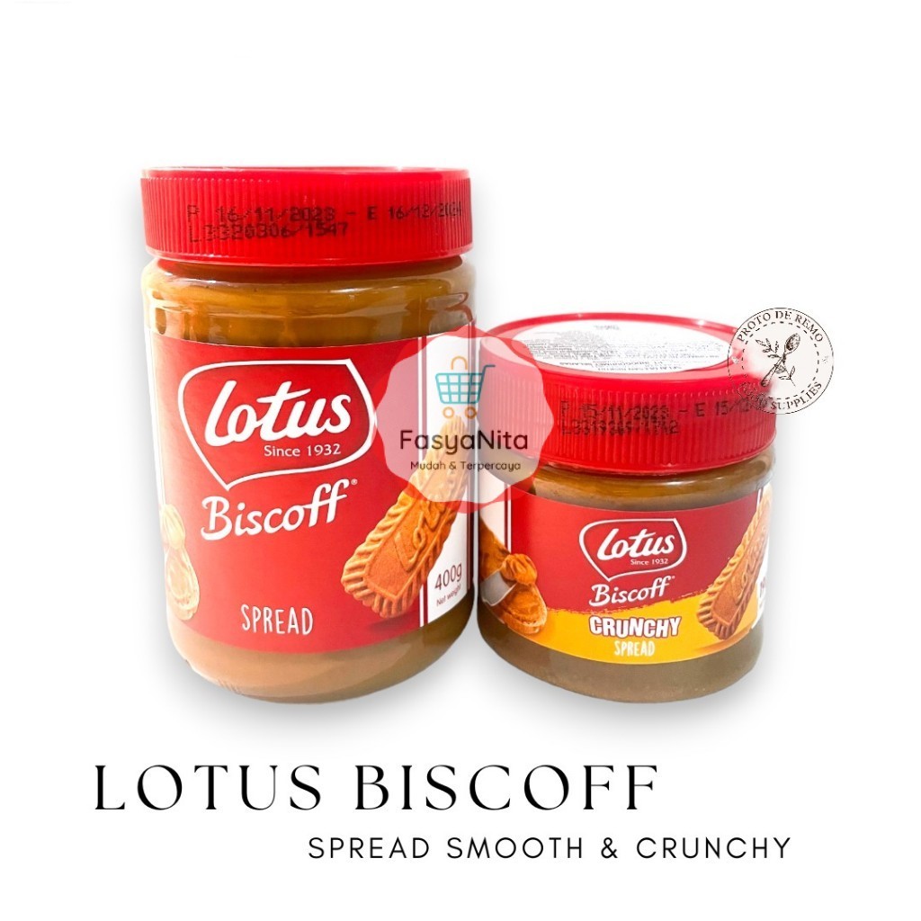Lotus Biscoff Spread Smooth 200gr | 400gr | 1.6KG & Crunchy 190gr | 380gr - Fasyanita Online Fresh M