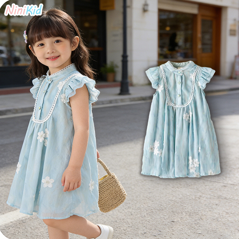 NiniKid Dres anak perempuan lucu usia 1-5 tahun/baju anak perempuan viral/dress anak terbaru/Cina mu
