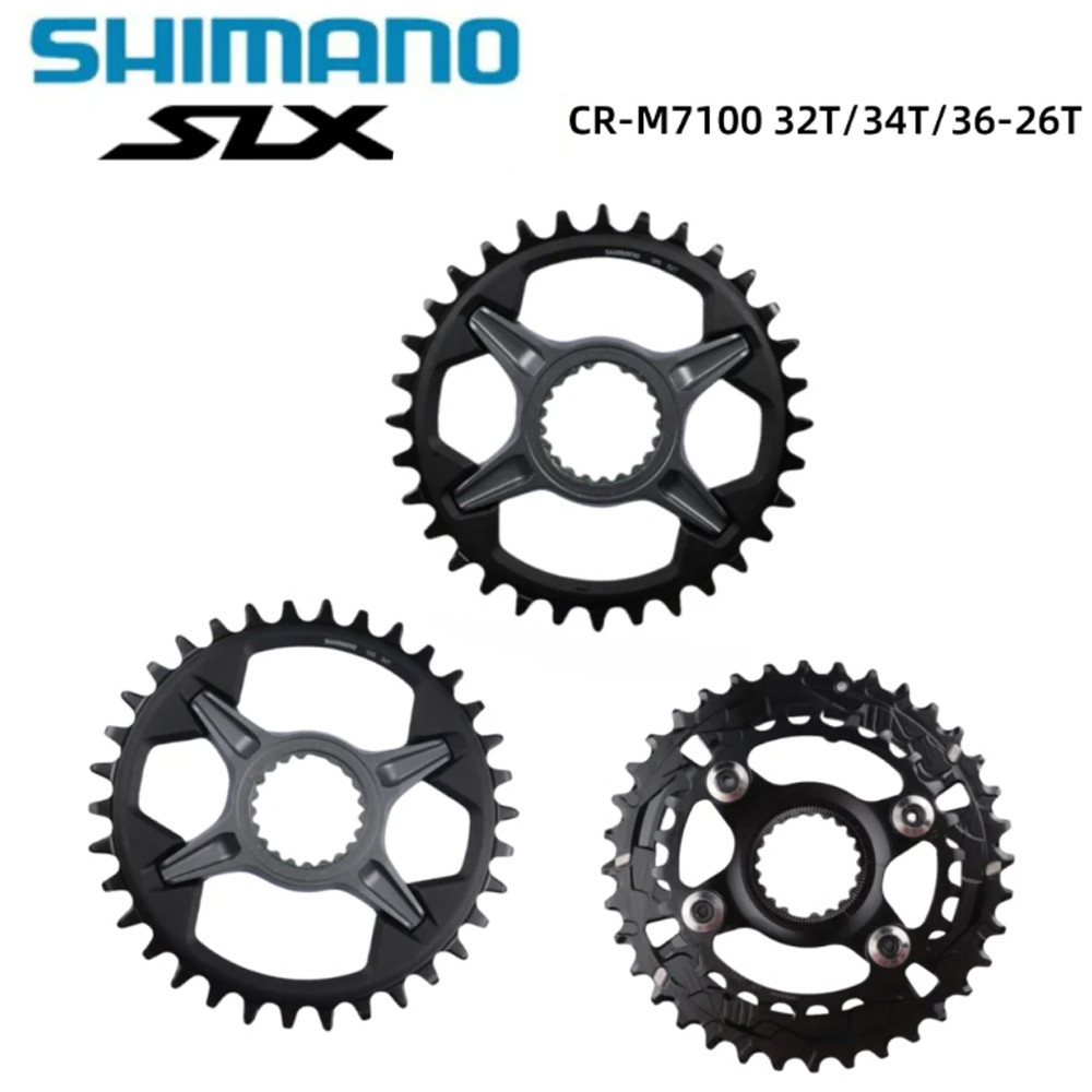 Shimano SLX Chainring CR M7100 12 Speed 30T/32T/34T/36-26T Suku Cadang Sepeda Crankset Gear Cranks U