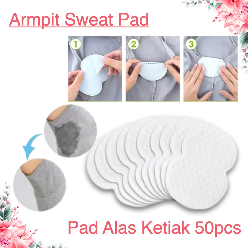 50pcs Armpit pad / pad pembalut ketiak / deodorant anti bau /anti basah /pad ketiak /pembalut ketiak
