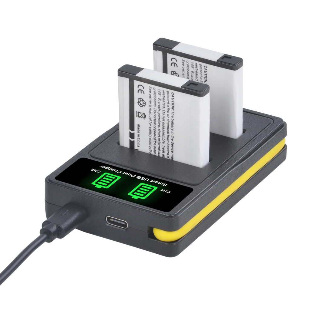 NP-50 Klic-7004 D-Li68 Battery + Charger with Type-c for Fujifilm X20 Fuji x10 F50 F75 F665 F775 F90