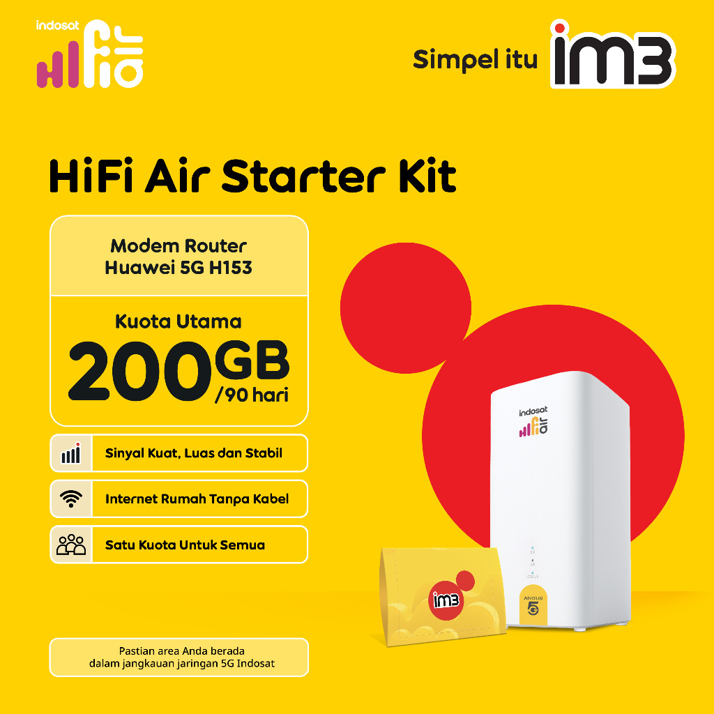 Indosat HiFi Air : Modem Huawei 5G H153