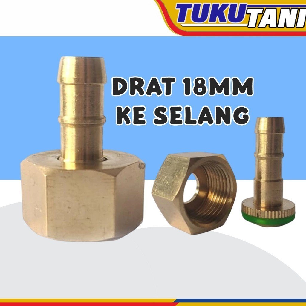 Konektor sambungan pompa dc 18mm langsung ke selang