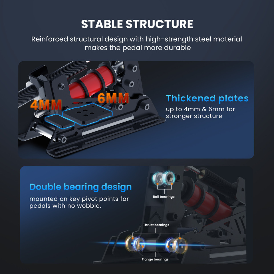 SIMSONN PRO X Ultra Sim Pedals PC Sim Racing Simulator Pressure Sensor Load Cell Pedal HE Hydraulic 