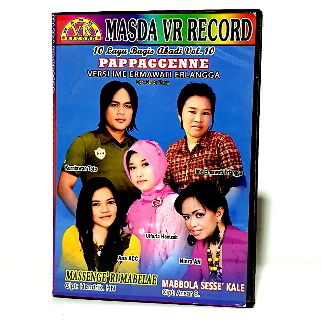 kaset CD VCD 10 Lagu Bugis Abadi vol. 10 Pappagenne Masda VR Record