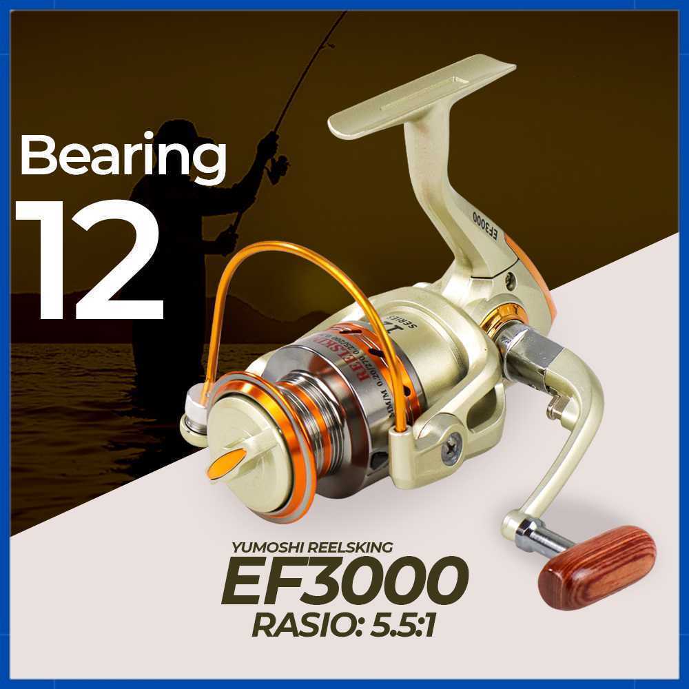 YUMOSHI REELSKING EF3000 Reel Pancing Spinning 12 Ball Bearing