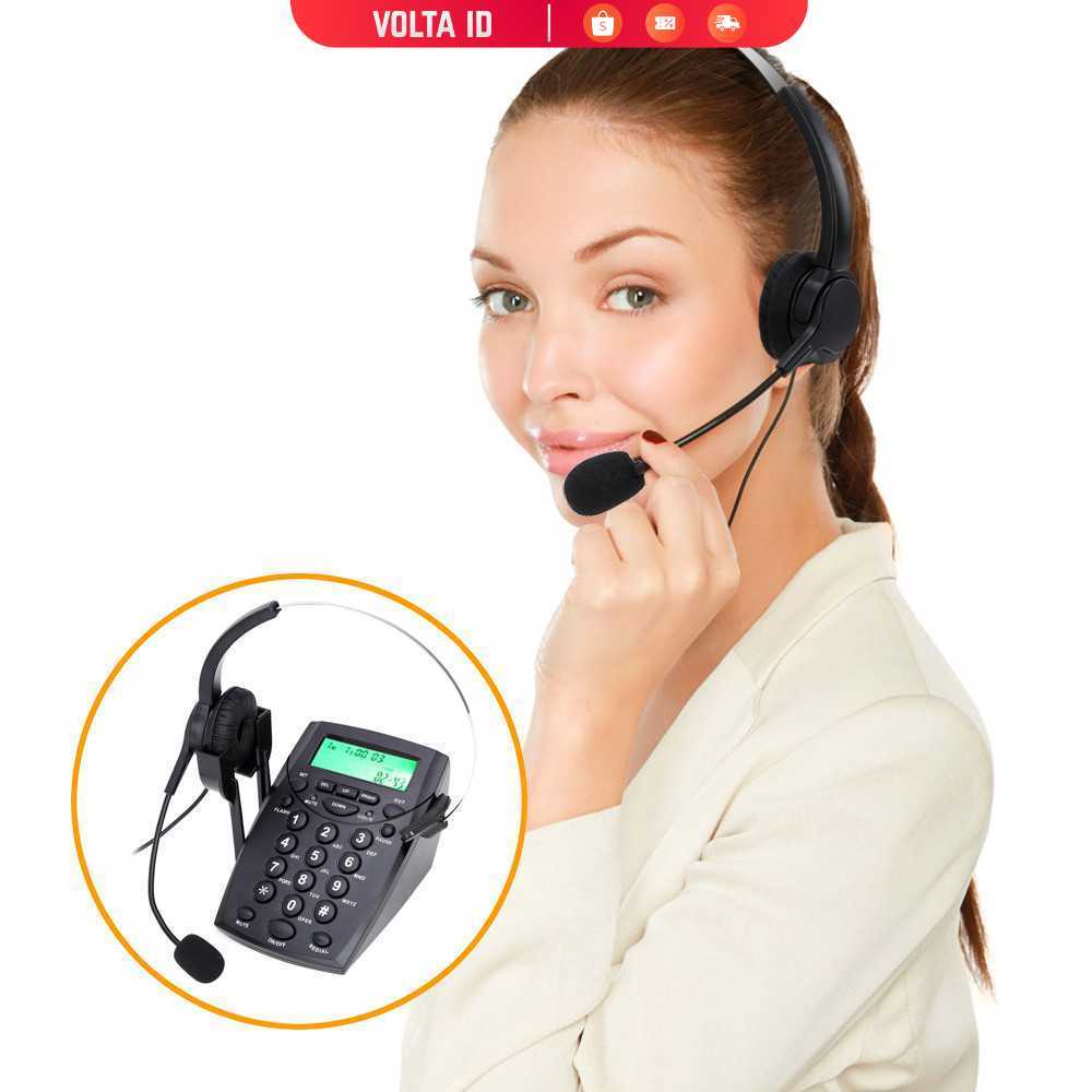 Voicejoy Telephone Desk HT800 with Headphone Call Center VH500