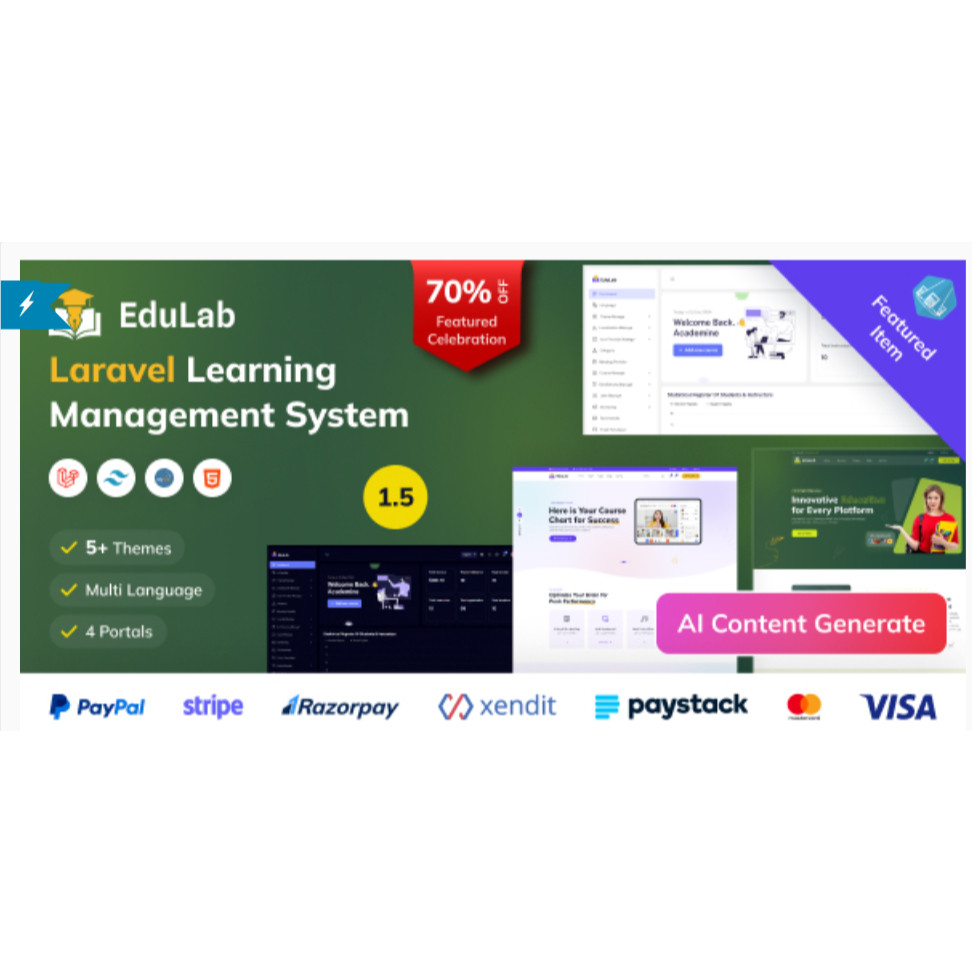 Aplikasi LMS SIKAD Sekolah Lengkap Edulab LMS - Laravel Learning Management System with Tailwind CSS