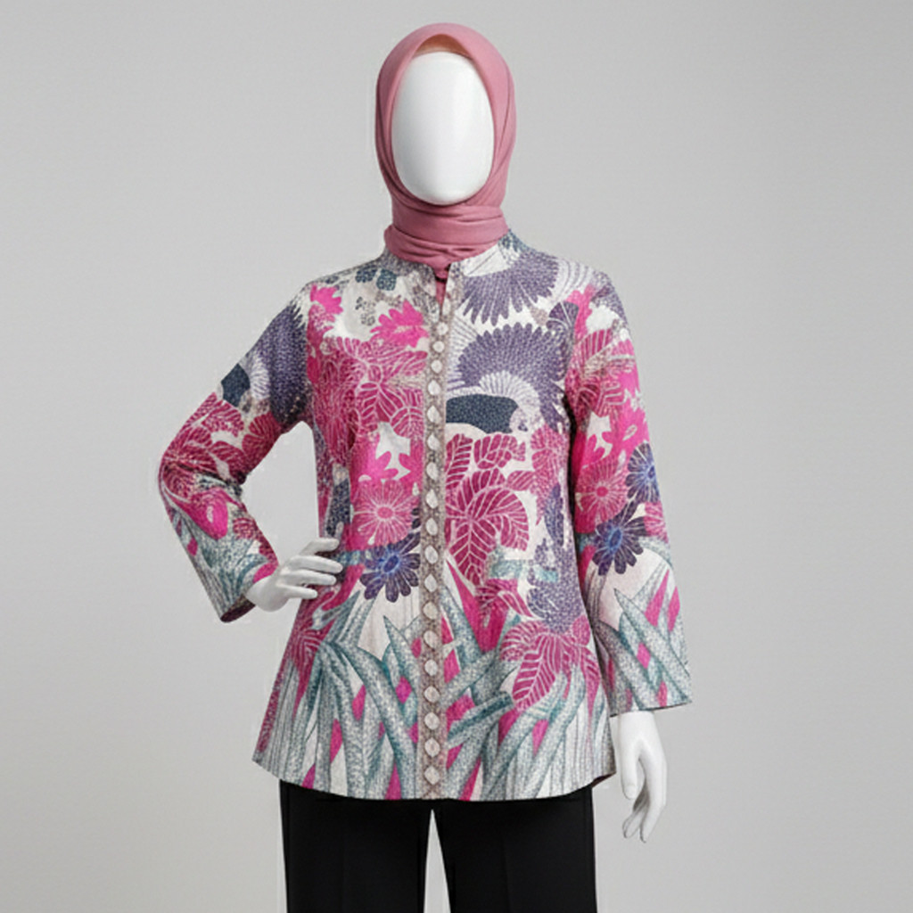 Nafiko Fashion Blouse Batik Wanita Modern Jumbo LD 120 130 140 150 Busui Friendly