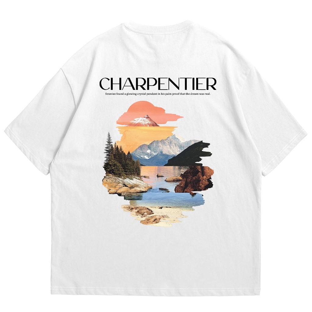 SWAVIEE Oversize Tshirt Charpen White