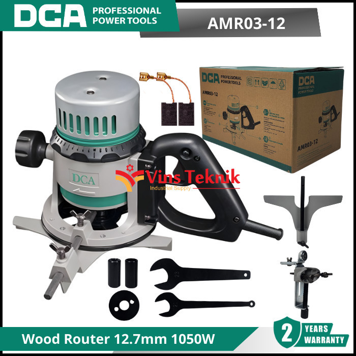 DCA AMR03-12 Mesin Profil Kayu 12mm Trimmer Router Besar 1050W AMR 03-12