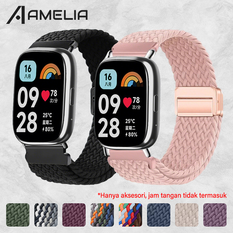 Nylon Strap for Redmi Watch 3 Replacement Braided Magnetic Buckle