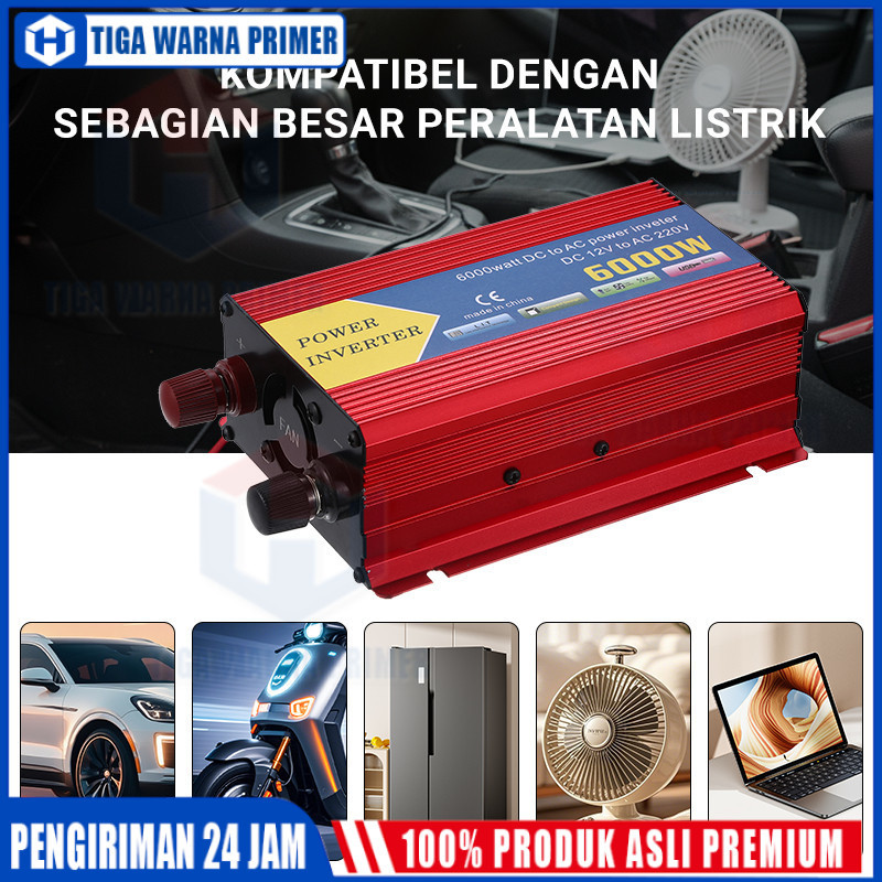 Inverter 6000 Watt Power Inverter DC AC Aki listrik Serbaguna Besaar 6000W Universal Inverter Mobil