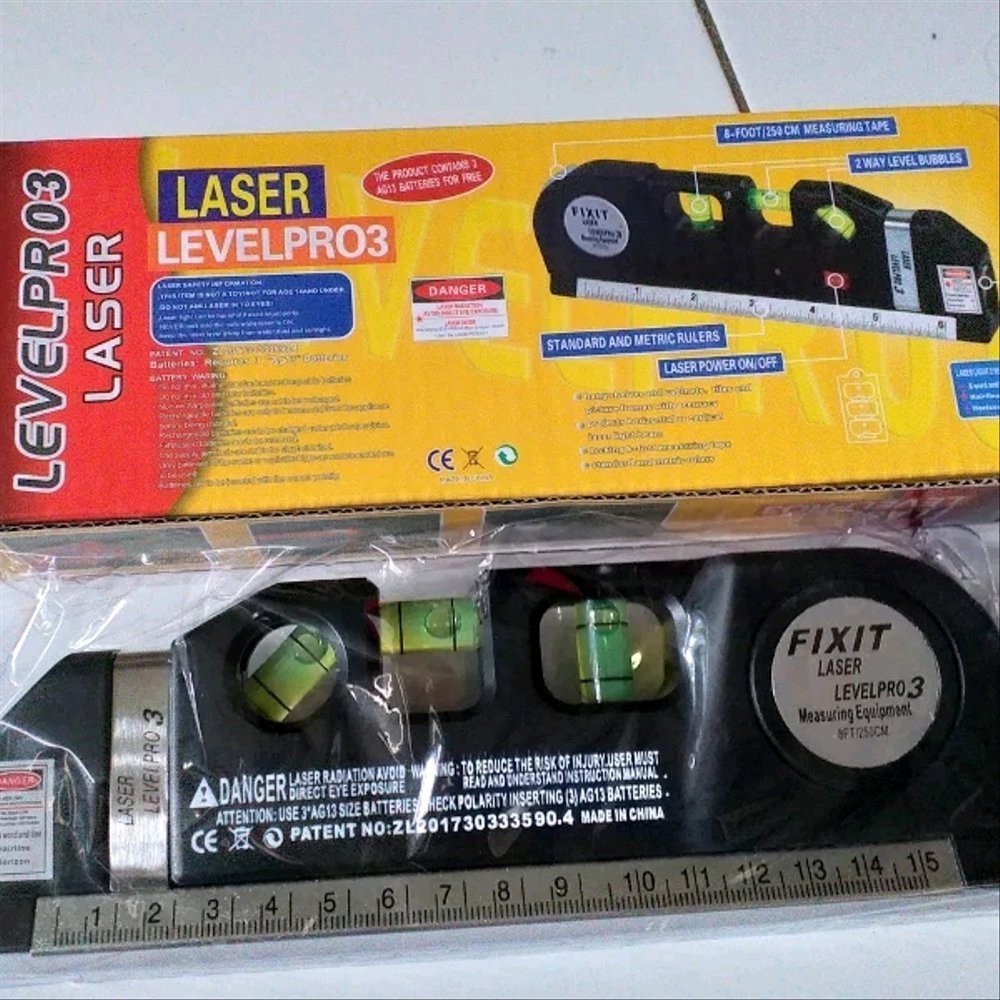 Laser LevelPro3 FIXIT FIXTA Meteran + Laser + Waterpass