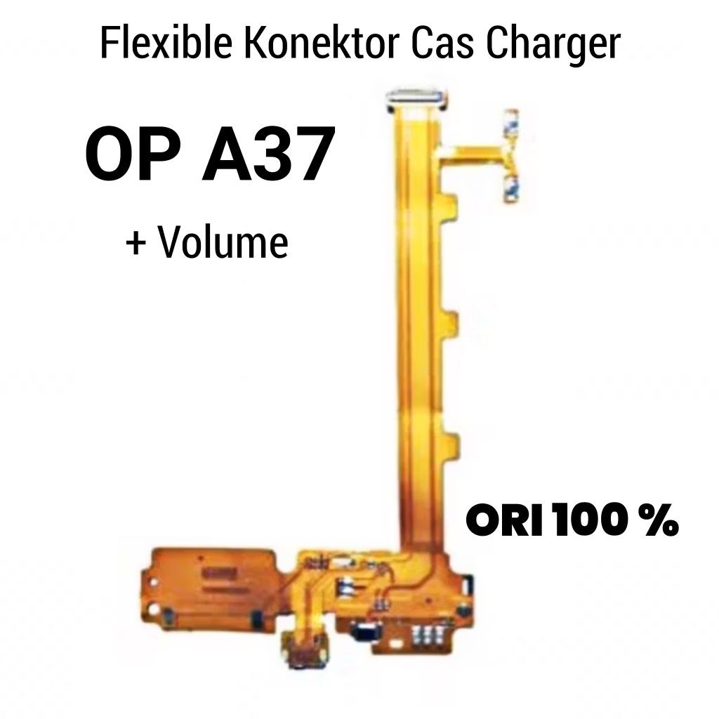 Ori Charger For Oppo A37 / Neo 9 Konektor Charger Plus Volume  Cas Charger Papan Cas Oppo A37