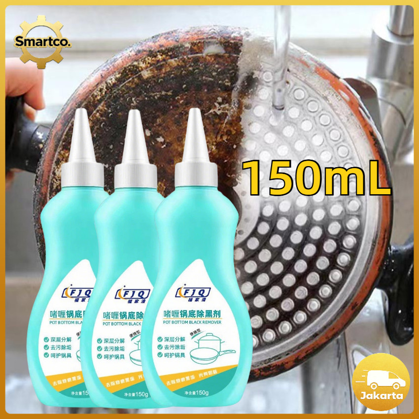 150ML Pembersih Kerak Panci Wajan Gosong Penghilang Kerak Membandel Noda Berkarat Power Hitam Black 