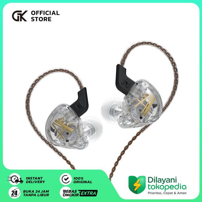 CCA CA2 with Mic HIFI In Ear Monitor Earphone Better Than KZ EDX - Kuning