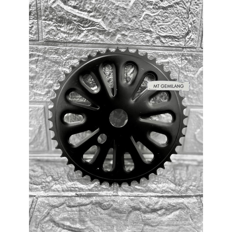 Piringan Gir Gear Crank Depan Sepeda Anak 44T Gir Langsung BMX Hitam